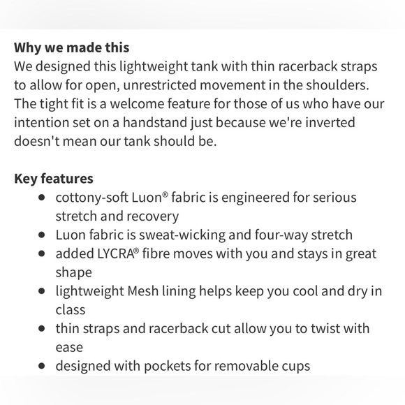 Lululemon Tri Geo Inkwell Black Power Y Luon Racerback Top Sz 6 - Picture 15 of 15